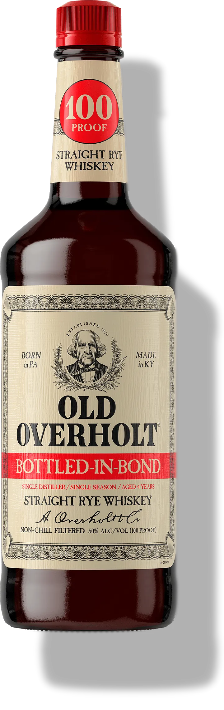 Overholt bottle, whiskey bottle, American whiskey