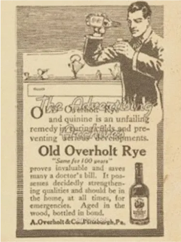 1921, Overholt whiskey history, American whiskey timeline